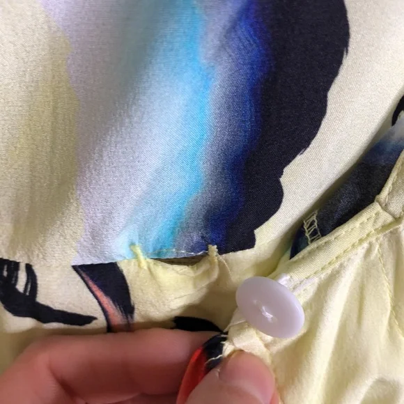 A.L.C. Enzo Dress Yellow Multi Size 6 New With Tags - Picture 8 of 9